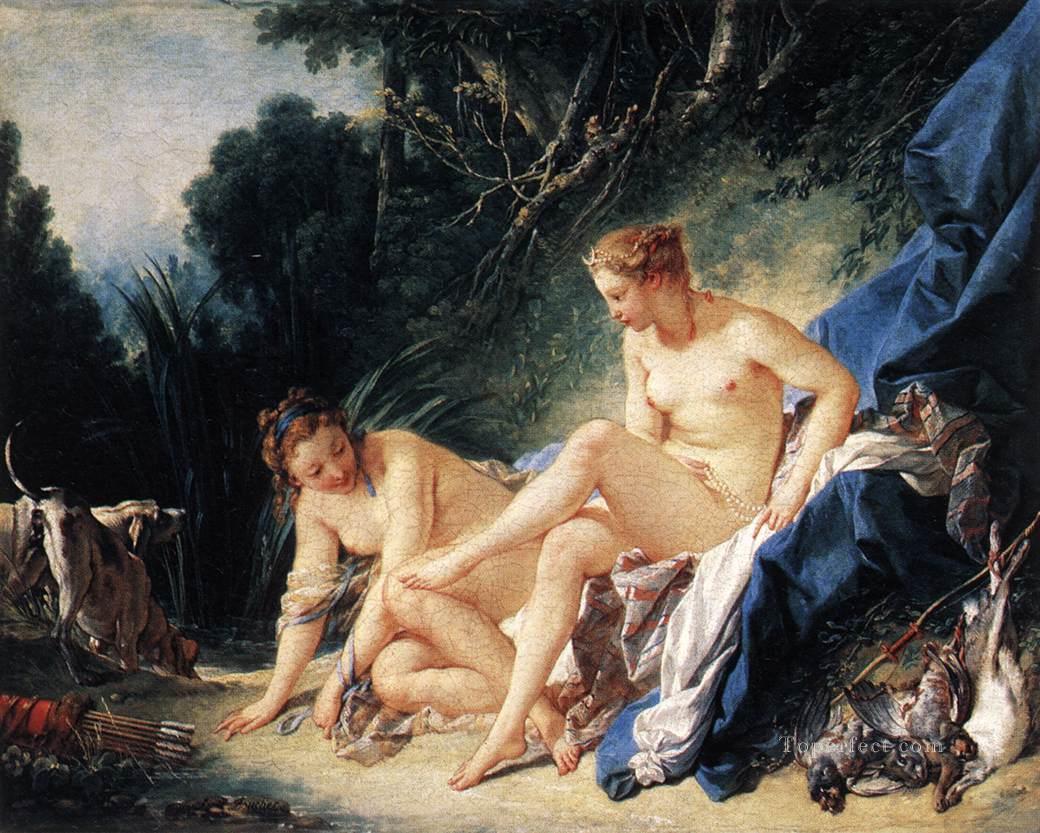 Diana resting after her Bath Rococo Francois Boucher Oil Paintings